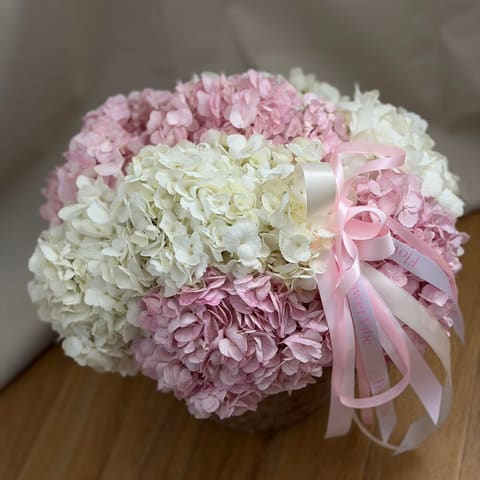 Hortenzie in basket — FlowerVibe